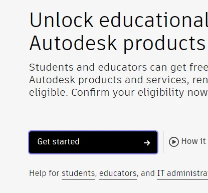iniciando cadastro na autodesk