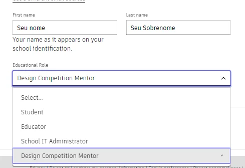 selecionando dados de estudante